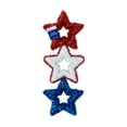 thumbnail image 2 of 4th of July, Patriotic Tinsel Star Dangler, Red/White/Blue, 20.5", by Way To Celebrate, 2 of 5