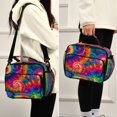 thumbnail image 5 of Insulated Lunch Bag 6L Leak-Proof Lunch Box with Shoulder Strap Multiple Pockets Lunch Tote Colorful Tie-dye with Swirling, 5 of 9