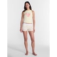 thumbnail image 2 of No Boundaries Sleepwear Ribbed Tank Top and Boxers Set from our Cloud Core Collection, 2 Piece, Women’s and Women’s Plus XXS-3X, 2 of 5