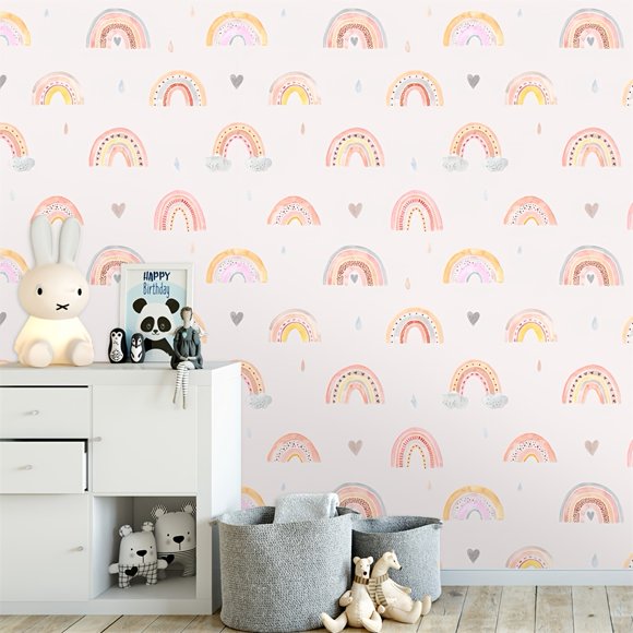 1pc Cute Arch Pattern Self-Adhesive Wallpaper For Room, 17.7in*118in, Removable Background Wallpaper, Removable Sticker For Living Room Bedroom Wall Furniture, Fall Aesthetic Wall Decor