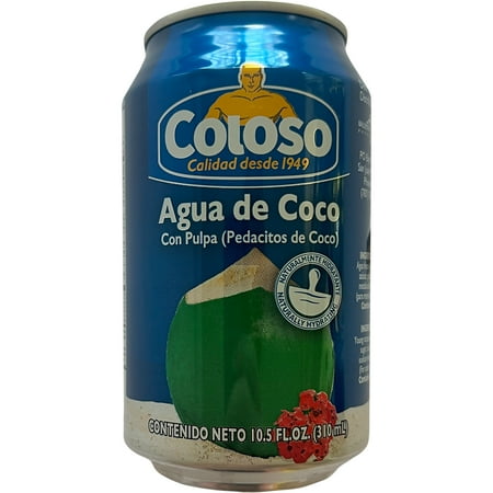 Coloso Coconut Water, 10.5 oz Can – Natural, Shelf-Stable Beverage