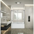 thumbnail image 2 of Kingston Brass KVTAM6032L22B1 60-Inch Acrylic Rectangular 3-Wall Anti-Skid Alcove Tub Combo with Tub Door (Left Hand Drain) in White/Polished Chrome, 2 of 9