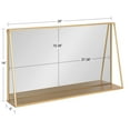thumbnail image 6 of Kate and Laurel Lintz Metal Framed Mirror with Shelf, Gold 28x16, 6 of 10