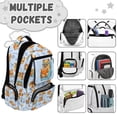 thumbnail image 7 of HUIACONG Cute Reading Capybara Print School Backpack for Kids Teens Age 5-16 Multi Pockets Water Resistant Bookbag with Adjustable Padded Straps Lightweight Casual Daypack for School Travel, 7 of 7