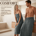 thumbnail image 3 of Dan River Bath Sheet 2 pack 35x70 in Quick Drying Oversized Soft Absorbent Cotton Towel - Gray, 3 of 9
