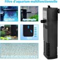 thumbnail image 3 of 3W 300L/H Water Flow Aquarium Filter Fish Tank Internal Filter Aquarium Pump Filter with Fish Filter Sponges（(EU Plug)）, 3 of 5
