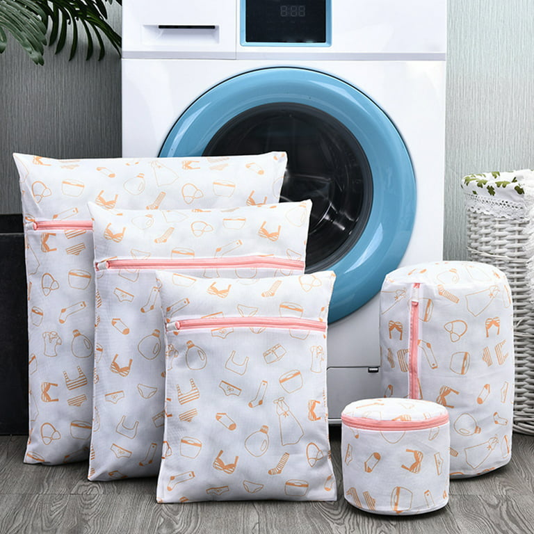 SPRING PARK 5Pcs Laundry Bags,Durable Laundry Bags With Premium  Zipper,Delicates Bag for Washing Machine,Travel Storage bags,Laundry Bags  for
