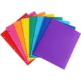 thumbnail image 1 of 8 Pack Colored Plastic Folders Durable Heavy Duty File Folders with 2 Pockets Poly 3 Hole Punched 2 Pocket Folders for School for School Office 8 Pack-multicolor With 3 Hole, 1 of 7