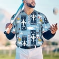 thumbnail image 6 of Daiia Airplanes and Aviation Signs Mens Baseball Jersey Button Down Shirts Short Sleeve Sports Uniforms-Medium, 6 of 9