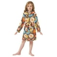 thumbnail image 6 of FORMRS Niños Bathrobe Unisex Hooded Robe Soft Plush Pajamas Sleepwear, Size 4-6T, Blooming Flowers, 6 of 7