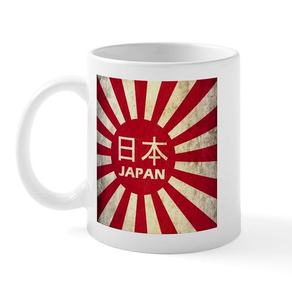 CafePress - Japan Grunge Flag Mug - 11 oz Ceramic Mug - Novelty Coffee Tea Cup