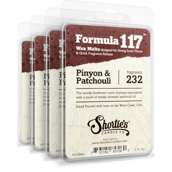 Pinyon & Patchouli Wax Melts Bulk Pack - Highly Scented   Natural Oils - Shortie's Candle Company