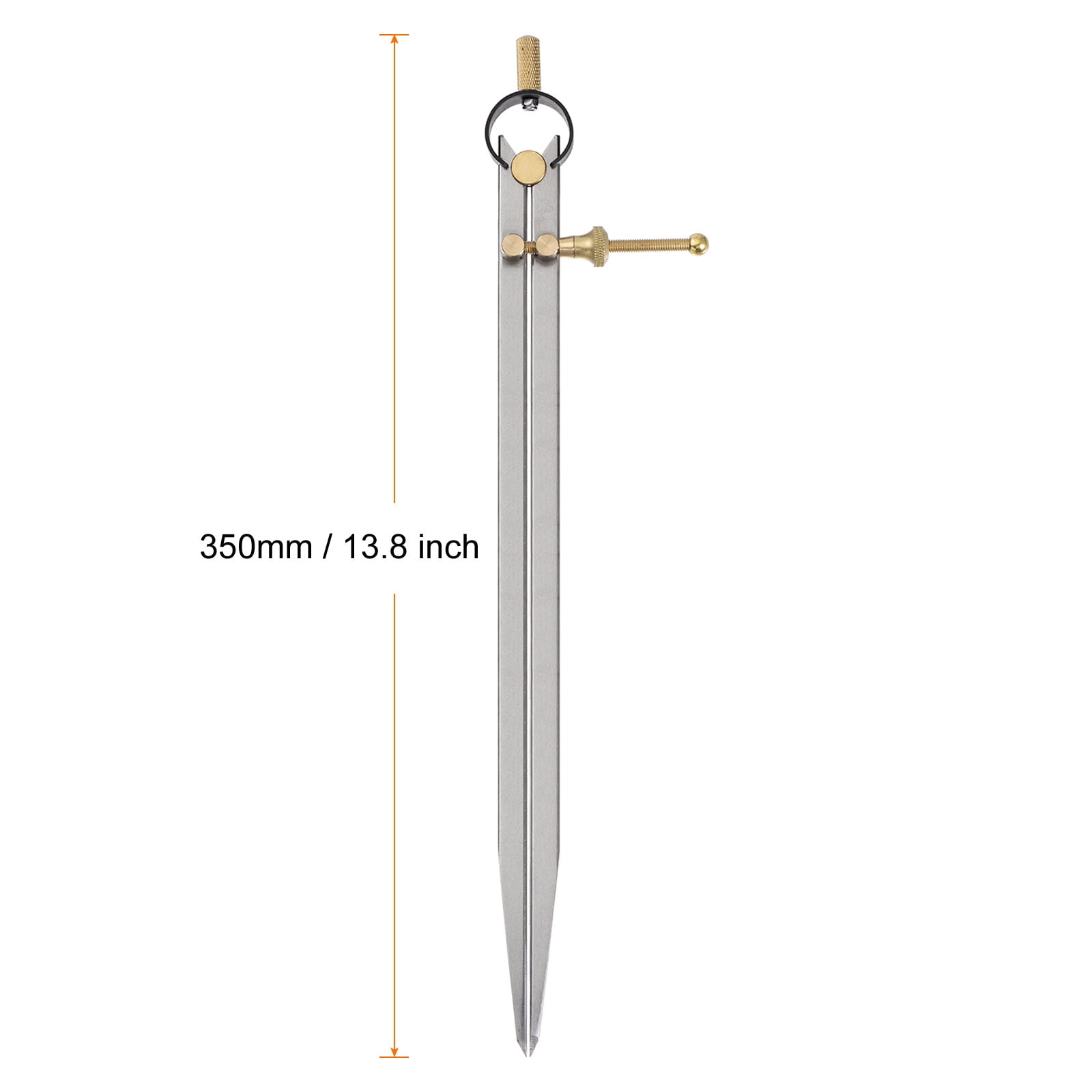 Spring Joint Caliper 12 inch/300mm Steel Spring Divider Caliper with Brass Fulcrum for Metal Wood Drawing