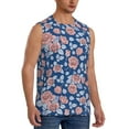 thumbnail image 2 of Haiem Men's Rose Flowers Print Tank Tops Summer Sleeveless Cut Off Workout T-Shirts Fitness Vest Athletic Undershirts-Large, 2 of 8
