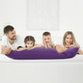 thumbnail image 3 of PiccoCasa 100% Cotton Body Pillowcases Soft Zipper Closure Grape 20"x72", 3 of 7