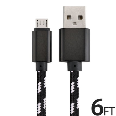 Micro USB Cable for Android, FREEDOMTECH 6ft USB to Micro USB Cable Cord High Speed USB2.0 Sync and Cable for Samsung, HTC, Motorola, Nokia, Kindle, MP3, Tablet and (Best Speed Vpn For Android)