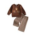 thumbnail image 2 of Toddler Baby Girl Thanksgiving Outfit Long Sleeve Sweatshirt and Pants 2Pcs, 2 of 10