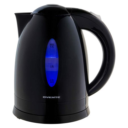 Ovente Electric Water Kettle 1.7 Liter with LED Indicator Light, 1100 Watts Fast