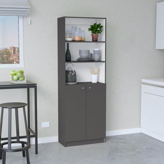 TUHOME Home 2-Door Bookcase Modern Storage Multi-Color Enginereed wood