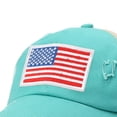 thumbnail image 7 of vigerkar Oversize American Flag Embroidered Washed Trucker Mesh Cap (Sky Blue, One Size）, 7 of 7