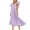 Purple, variant on Ashirexll Dresses for Women 2024, Flowy Dresses for Women, Fashion Summer Flying Sleeve Off Shoulder Pleated Hem Dress Purple M