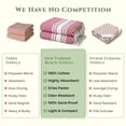 thumbnail image 7 of Occosa 6-Piece Turkish Cotton Beach Towel Pack & 1 Boho Tote Bag, Hammam Towels, No Shrink, Quick Dry, Lightweight, Sand Free (40"x 72" (Coral), 7 of 7
