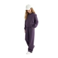 thumbnail image 3 of BXJX Girls Outfit Sets, School 2 Piece Long Sleeve Sports Hoodies and Sweatpants Sets Purple Size 14-15 T, 3 of 6