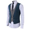 thumbnail image 1 of H2H Mens Dress Casual Slim Fit Business Suit Layered Dress vest (CMOV01), 1 of 6