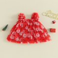 thumbnail image 4 of EIMELI Robe de Noël Sans Manches en Tulle Imprimé Père Noël pour Bébé Fille, 4 of 8