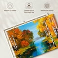 thumbnail image 6 of Elephant Stock Autumn River Birch Trees Wall Art - Horizontal Canvas Wall Art - Living Room Wall Decor - Nature Canvas - Green And Turquoise Decor - 24" x 16", 6 of 8