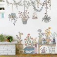 thumbnail image 1 of Wabjtam Removable Watercolor Hanging Potted Wall Stickers Flower Pots Wall Decals Colorful Plants Wall Sticker Nature Floral Pendant Wall Decal Art Mu, 1 of 5