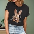 thumbnail image 2 of RTKFRFL Women’s Easter Bunny Graphic T-Shirt Casual Short Sleeve Holiday Tee Cute Festive Top for Spring Outfits, 2 of 5