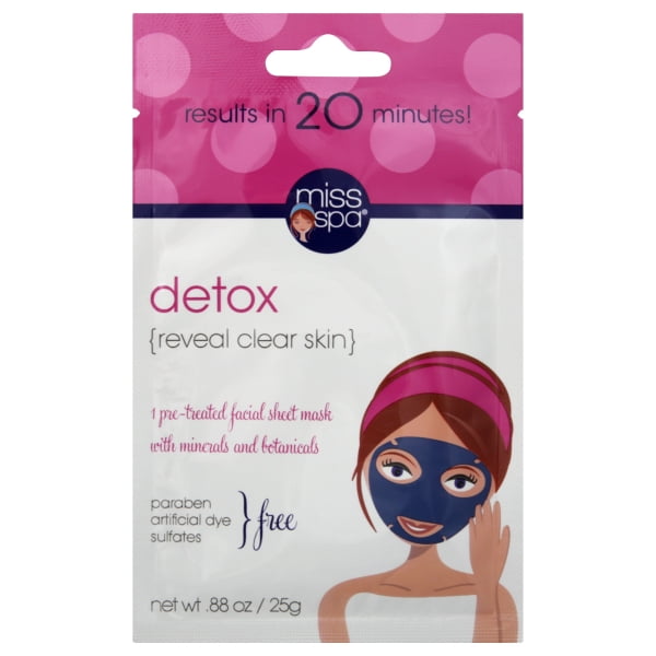 Miss Spa Detox Facial Sheet Mask, 0.88 oz.