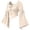 Beige, variant on Xijirk Women's Renaissance Cosplay Corset Top Off Shoulder Front Tie Bell Flare Sleeve Cropped Bodice Blouse for Halloween Party Role Play,White,S