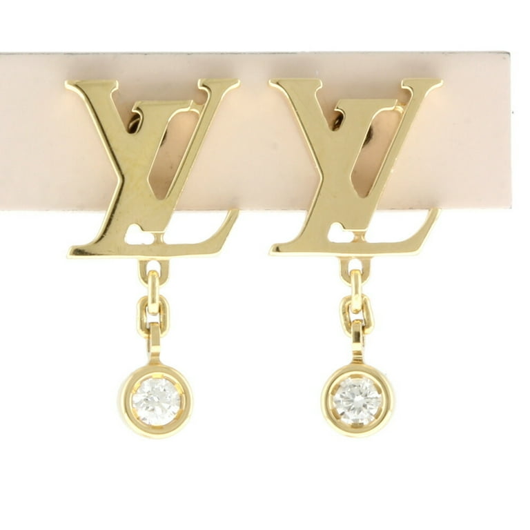 Pre-Owned Louis Vuitton LOUIS VUITTON Pusui Deal Blossom Earrings 18K K18  Yellow Gold Diamond Women's (Like New) 