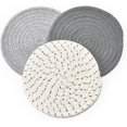 thumbnail image 3 of Potholders Set Trivets Set 100% Pure Cotton Thread Weave Hot Pot Holders Set, 3 of 4