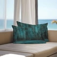 thumbnail image 5 of Waterproof Throw Pillow Covers Set of 2, 20x12 Inch Teal Board Decorative Pillowcases Outdoor Pillow Slip Cushion Covers Set for Couch Tent Vintage Chic Wooden Grain, 5 of 7