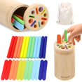 thumbnail image 1 of Juguete de clasificación de colores MTTIERY Montessori de madera para niños de más de 18 m, 1 of 7