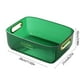 thumbnail image 2 of Caja de almacenamiento de plástico transparente con asa, verde militar, 11x8.3x3.9 pulgadas, organizador multifuncional para cocina, baño, oficina, dormitorio, montaje en pared, diseño que ahorra, 2 of 5