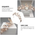 thumbnail image 3 of Miangastore Wedding Crown Bride Hair Decor Golden Rhinestone Handmade Crown 1Pack 6.3x5.5in, 3 of 8