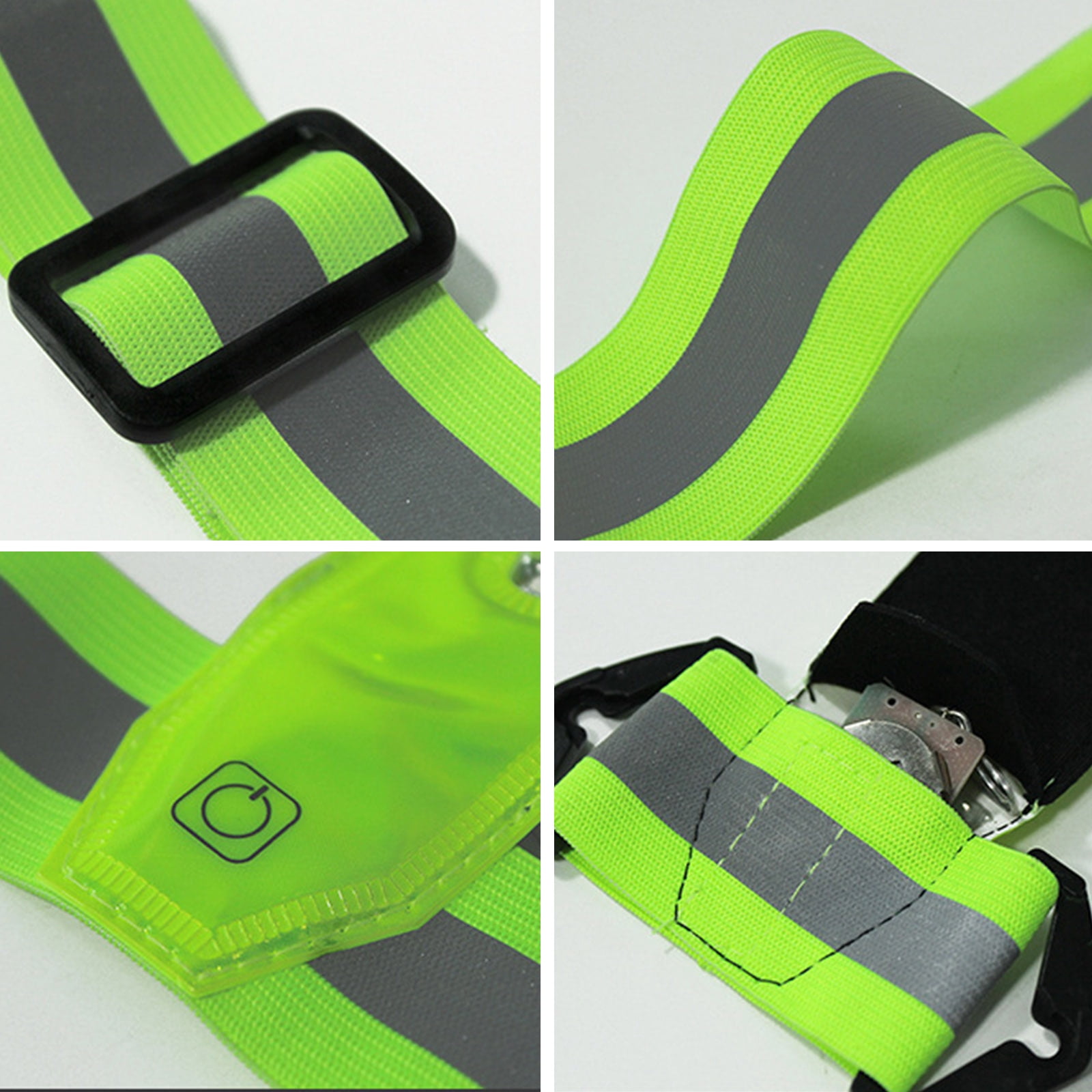 LED Reflective Running Vest, Adjustable Safety Light Vest for Night Running, Cycling, Walking for Kids and Adults