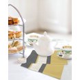 thumbnail image 4 of Yellow Morocco Kitchen Dish Towels for Drying Dishes Set of 2, Geometric Grey Stripes Modern Waffle Weave Microfiber Hand Tea Bathroom Towels Quick Dry & Absorbent Towel 12x12, 4 of 7
