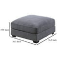 thumbnail image 5 of Joana Cocktail Ottoman- Dark Gray Wide Welt Corduroy Fabric- 37 Inch, 5 of 5
