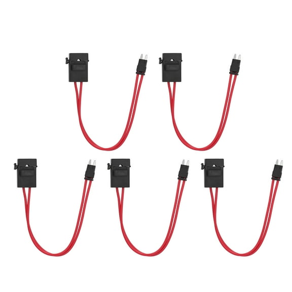 Neyseki 5Pcs Car Fuse Holder Connector Mini Heavy Duty Wire Extension for Vehicle ATM 20A 16AWG with 5 Fuses