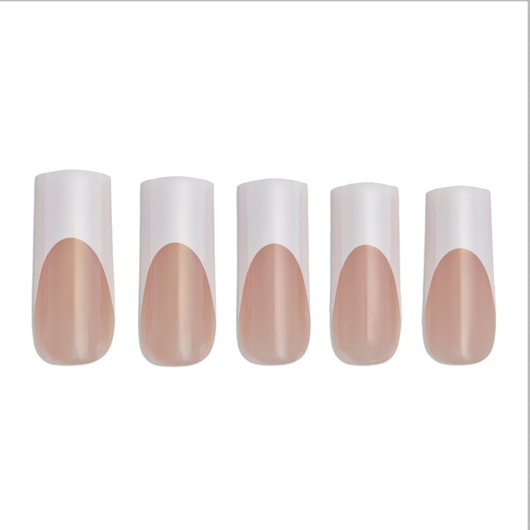 PaintLab Long Square Press On Nails, French Chrome photo 4