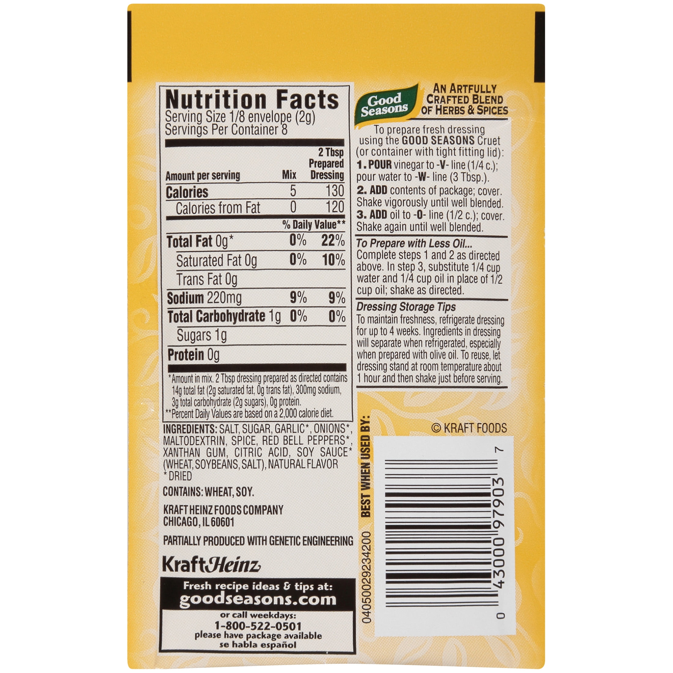 Zesty Italian Dressing Mix Good Seasonings Italian Dressing