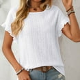 thumbnail image 2 of Xixinqiwan Women Tops under $10.00,Women's Fashion Casual Spring And Summer New Loose Thread Stitching Round Neck Short-Sleeved T-shirts Clothes under $5.00, 2 of 7