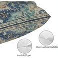 thumbnail image 3 of Boho Pillow Covers 12x20 Set of 2, Light Blue Beige Carpet Pattern Outdoor Decorative Throw Pillows Vintage Linen Ethnic Rustic Farmhouse Cushion Cases for Couch Sofa Decor, 3 of 5