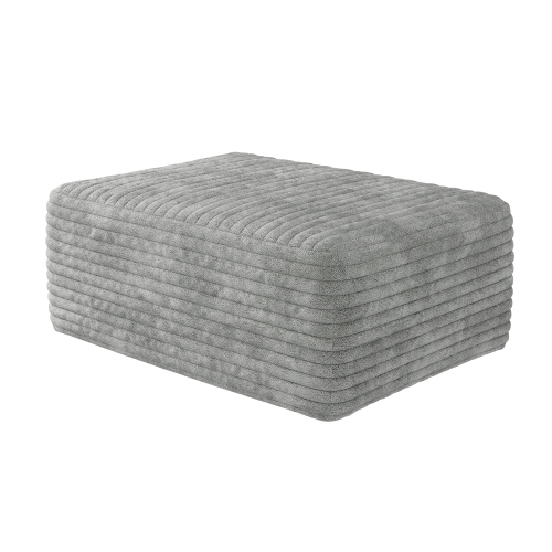 37.4" Plush Corduroy Cloud Ottoman, Upholstered Modular Ottoman for Living Room Sectional Couch, Compressed Foam, No Assembly Required