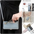 thumbnail image 7 of ESEBLE Leather For Google Pixel 9 / Pixel 9 Pro Case With 3-Card Holder Zipper Bills Slot, Makeup Mirror，Soft PU Leather Detachable Lanyard Shoulder Strap And Wristlet Wallet Case,Blue, 7 of 7